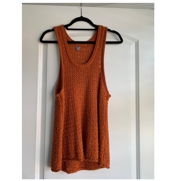 aerie Tops - Aerie Knitted Orange Tank Top